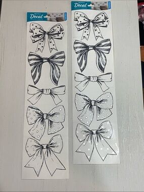 Decorative Black & White Bow Wall Stickers by Main Street